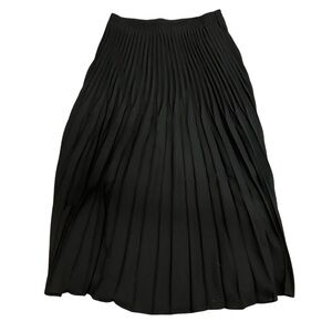 Max‎ Studio Black Graduated Pleat Midi Skirt Size M